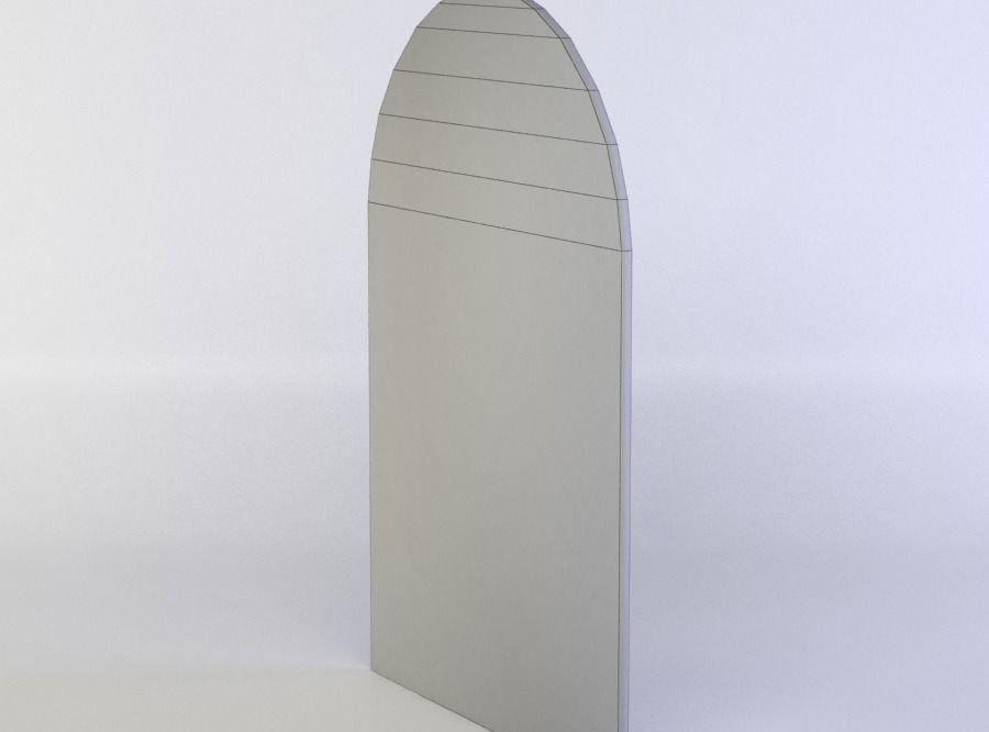 Door wooden with ornate details Low-poly 3D model_5