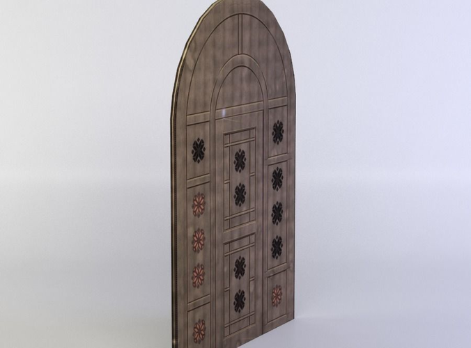 Door wooden with ornate details