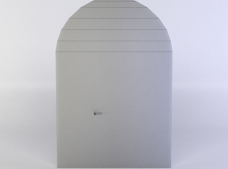 Door wooden with ornate details Low-poly 3D model_3