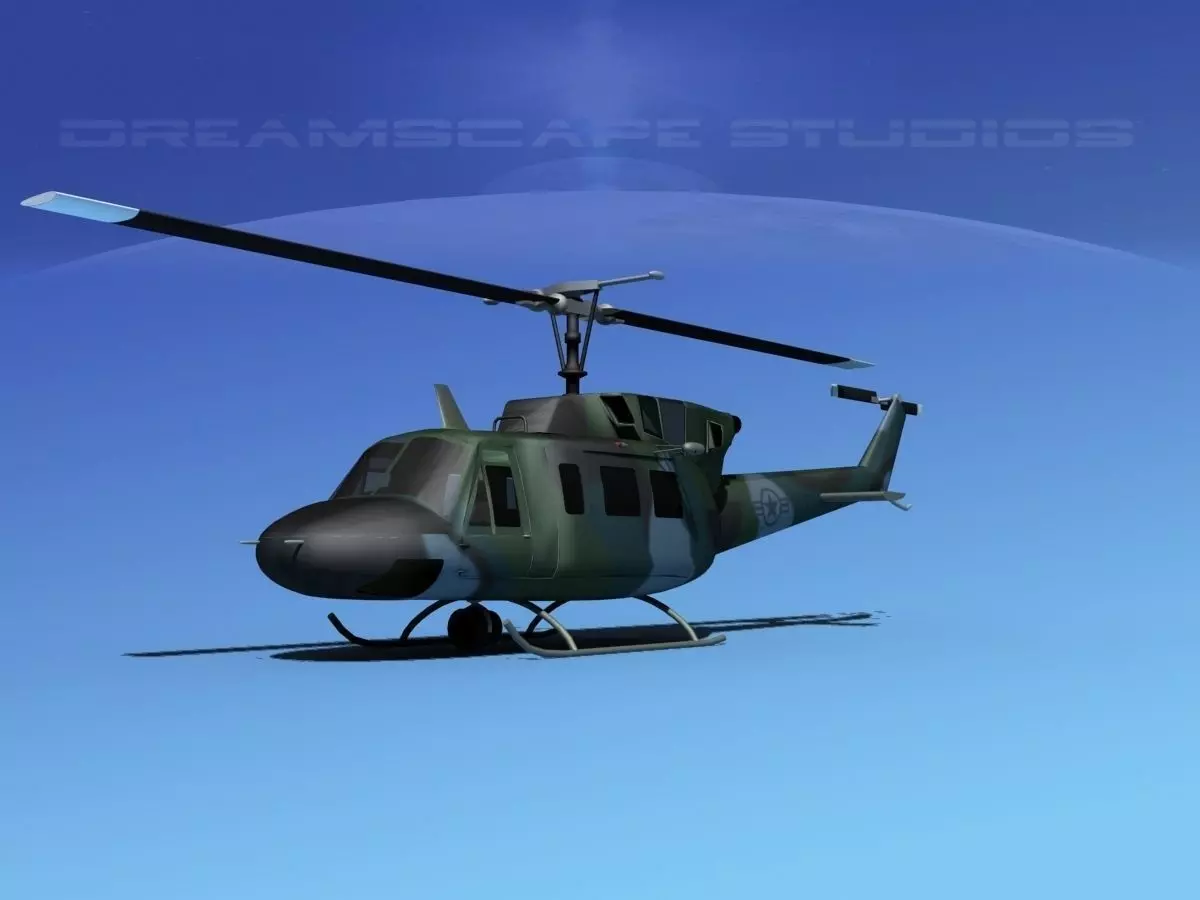 Bell UH-1N US Airforce Special Ops 3D model_0