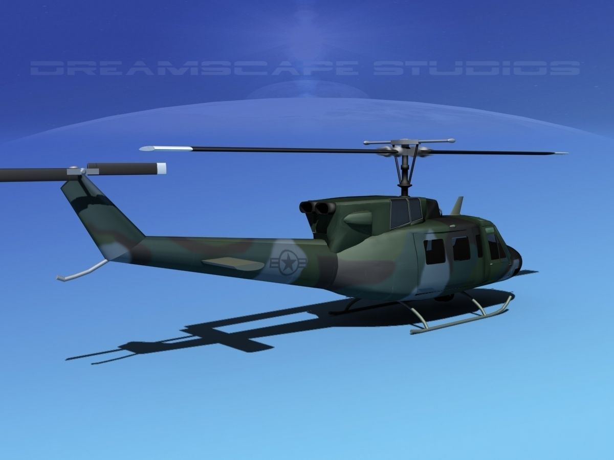Bell UH-1N US Airforce Special Ops 3D model_7