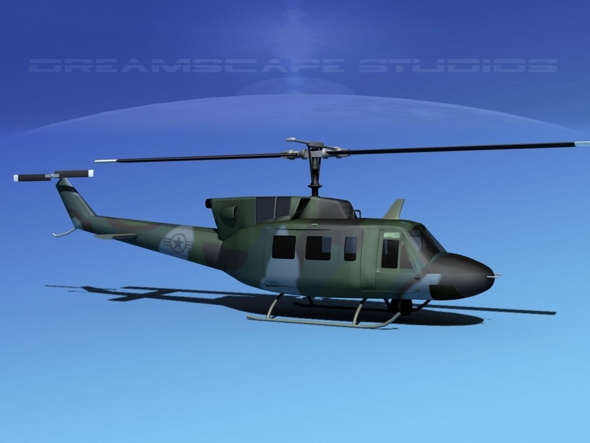 Bell UH-1N US Airforce Special Ops 3D model_5