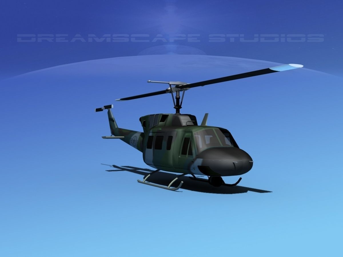 Bell UH-1N US Airforce Special Ops 3D model_4