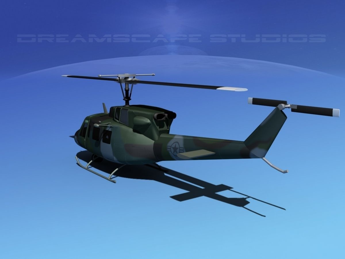 Bell UH-1N US Airforce Special Ops 3D model_9