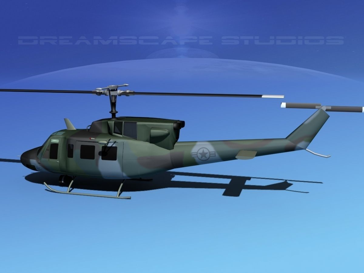 Bell UH-1N US Airforce Special Ops 3D model_10
