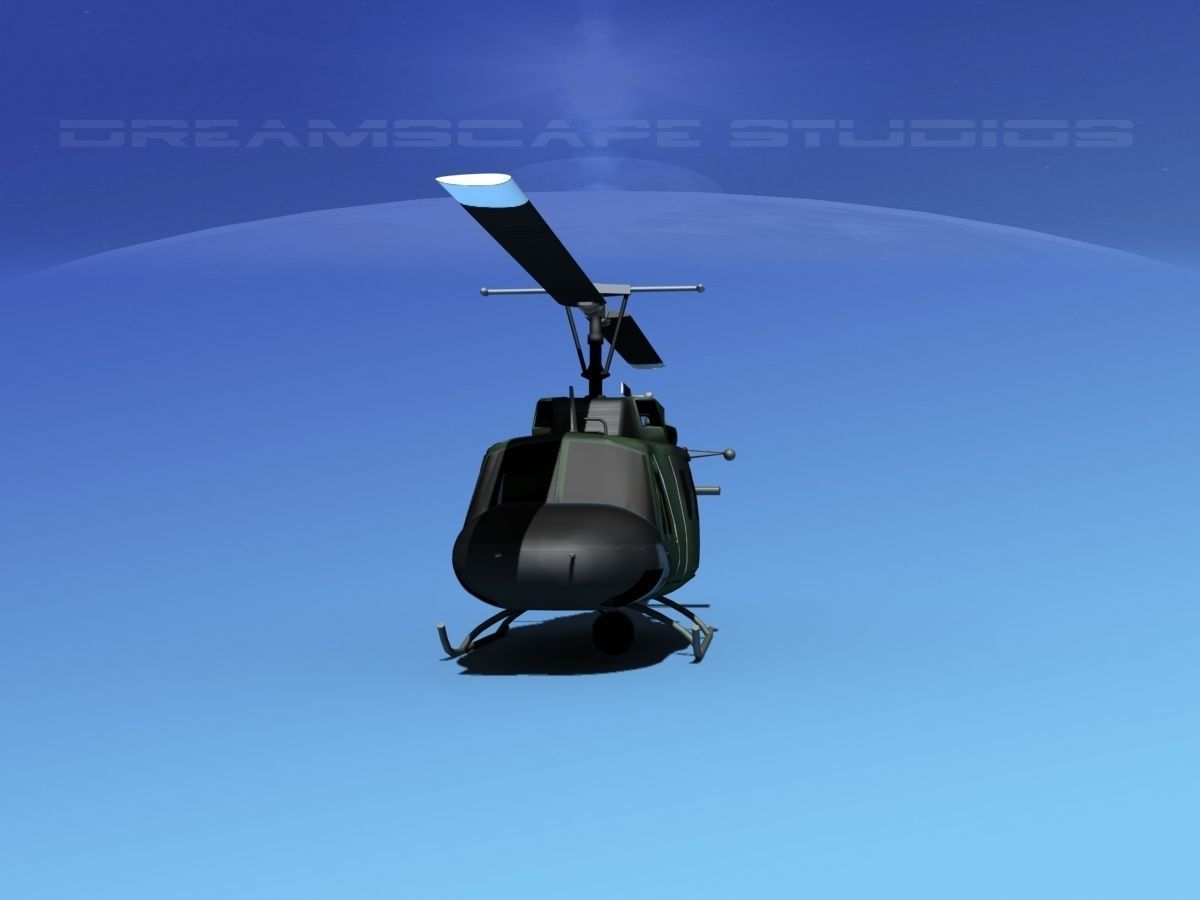 Bell UH-1N US Airforce Special Ops 3D model_3