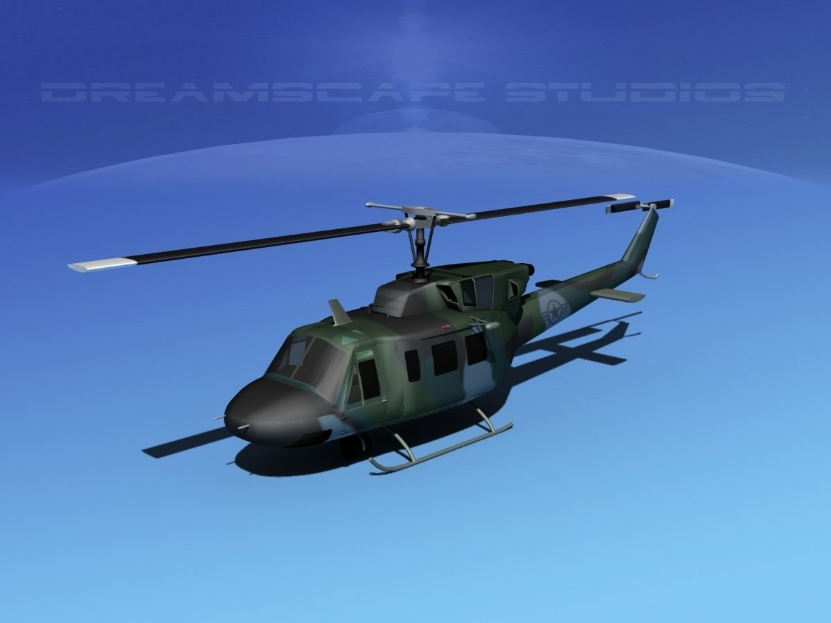 Bell UH-1N US Airforce Special Ops 3D model_12