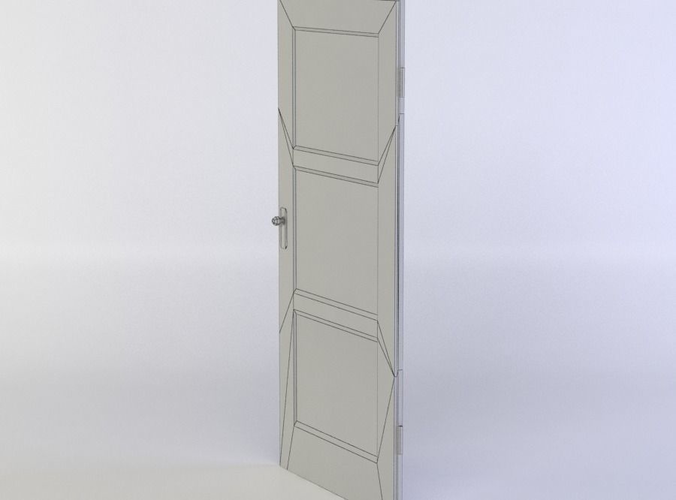 Door with three panels