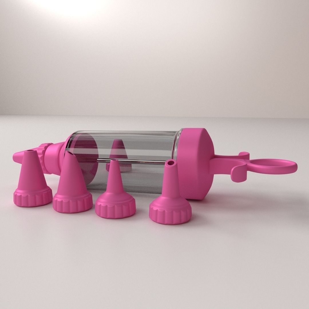 Icing Syringe v2 3D model_1