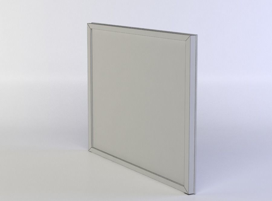 Painting square frame Low-poly 3D model_5