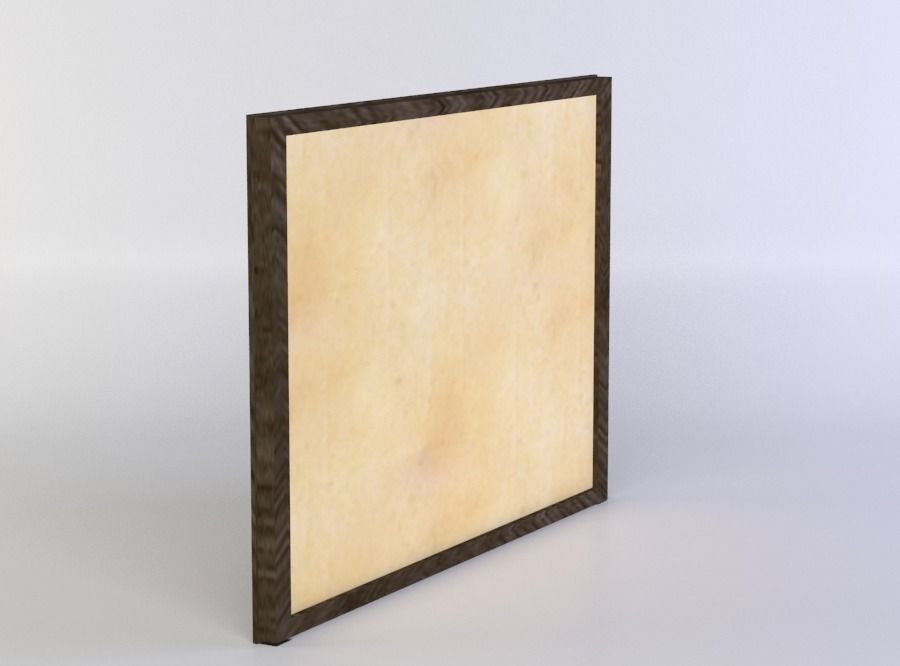 Painting square frame Low-poly 3D model_1