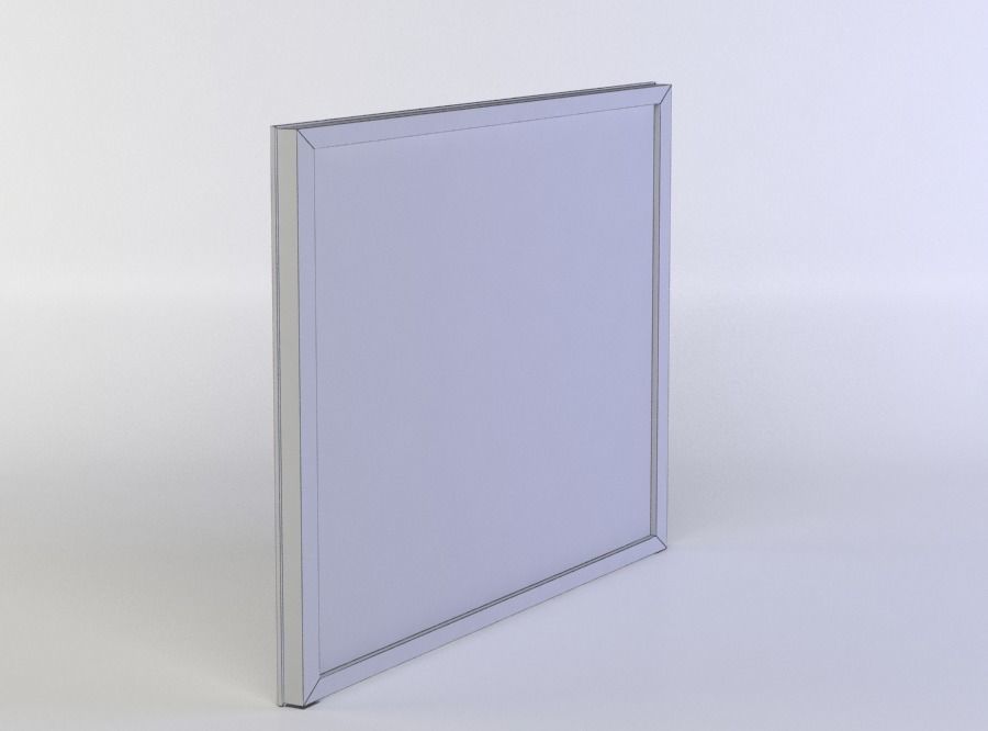 Painting square frame Low-poly 3D model_4