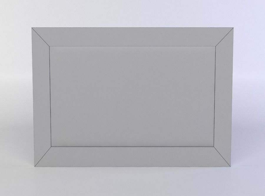 Painting square frame Low-poly 3D model_3