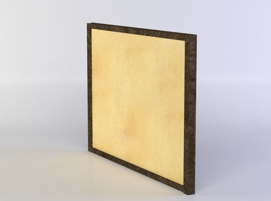 Painting square frame Low-poly 3D model_2