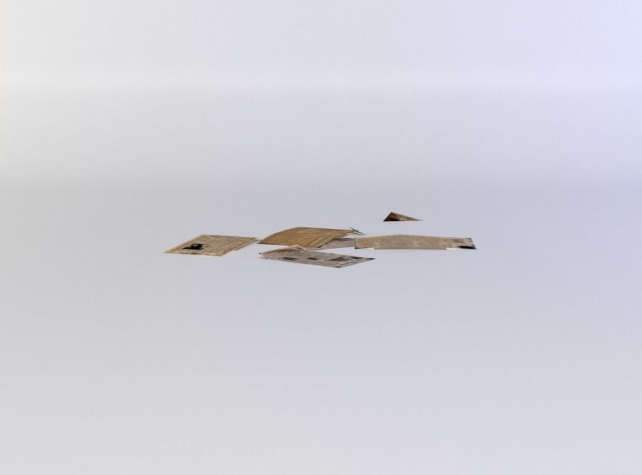 Paper scraps Low-poly 3D model_2