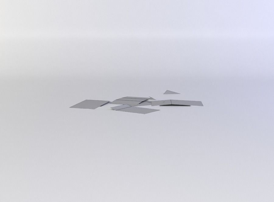 Paper scraps Low-poly 3D model_5
