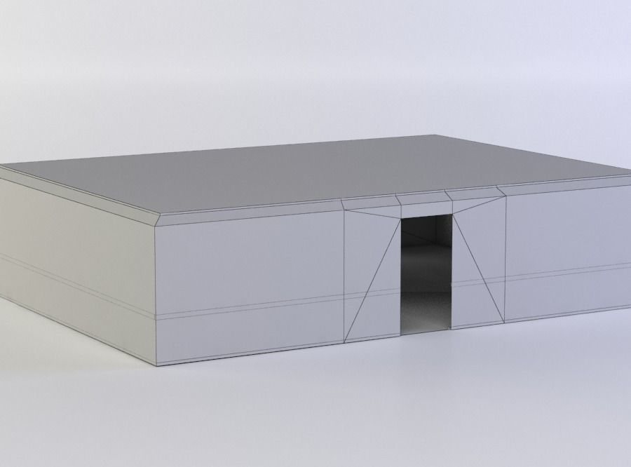 Corridor room Low-poly 3D model_5