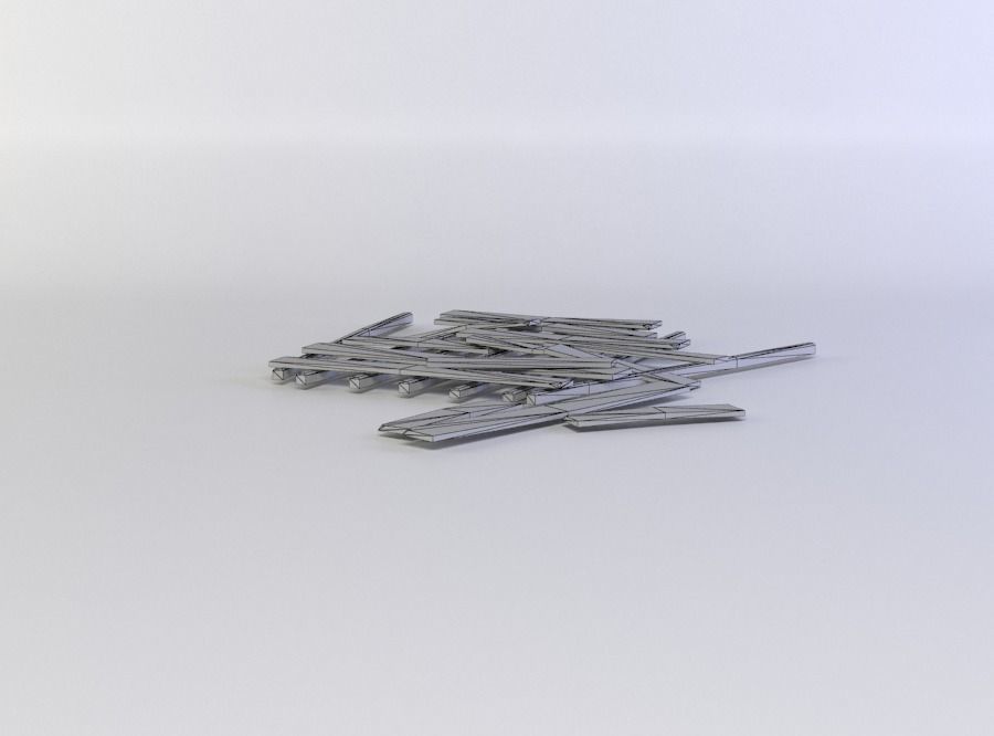 Planks ruins Low-poly 3D model_4