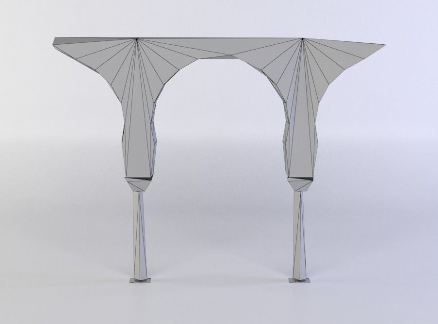 Column ruins Low-poly 3D model_3