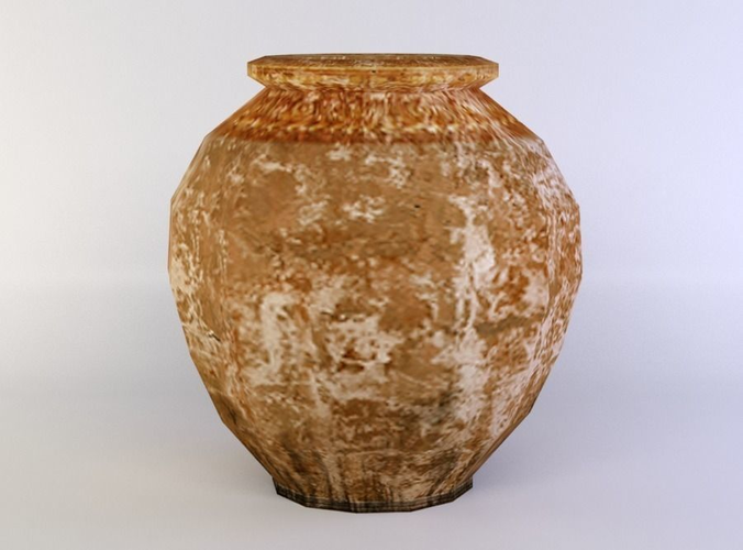 Crock terracotta vase