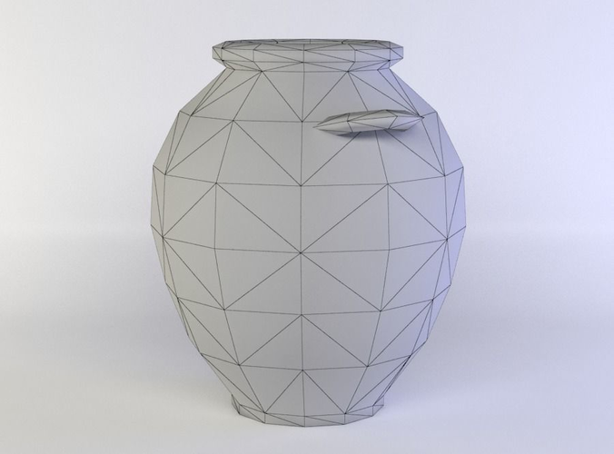 Crock terracotta vase