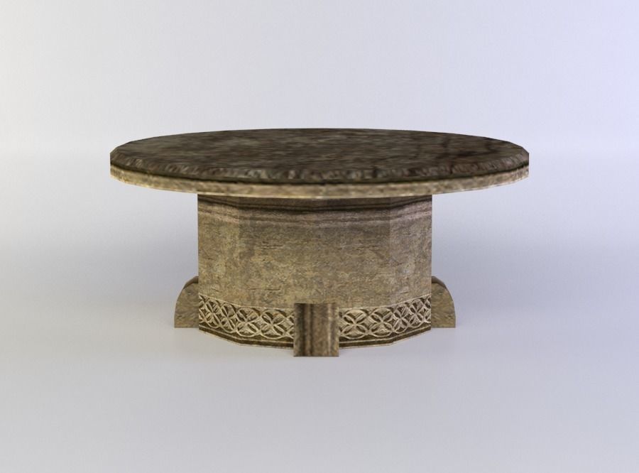 Round table Low-poly 3D model