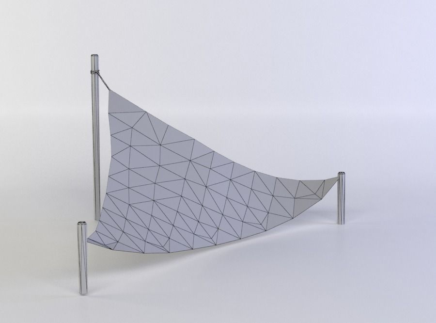 Cover flag of argentina Low-poly 3D model_3