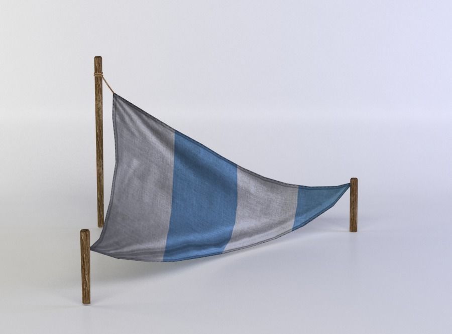 Cover flag of argentina Low-poly 3D model_0