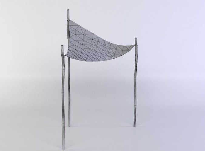 Cover wooden stand with striped cloth