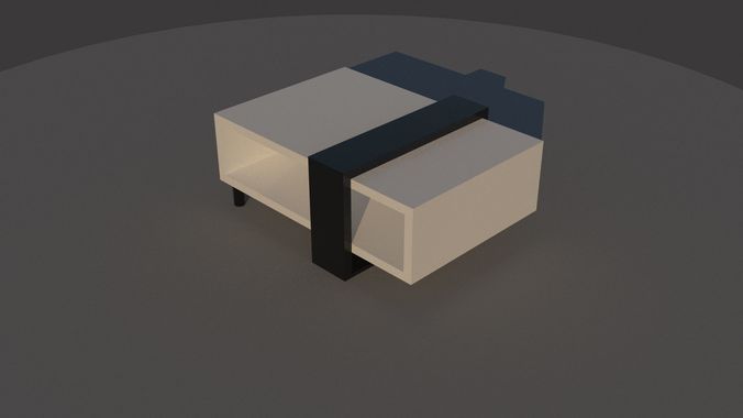 Table cube Low-poly 3D model