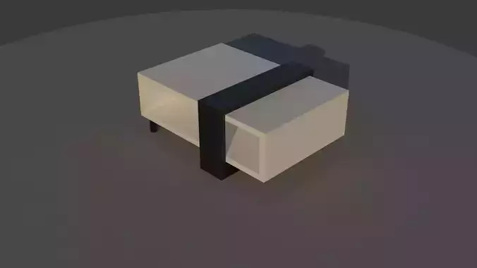 Table cube Low-poly 3D model