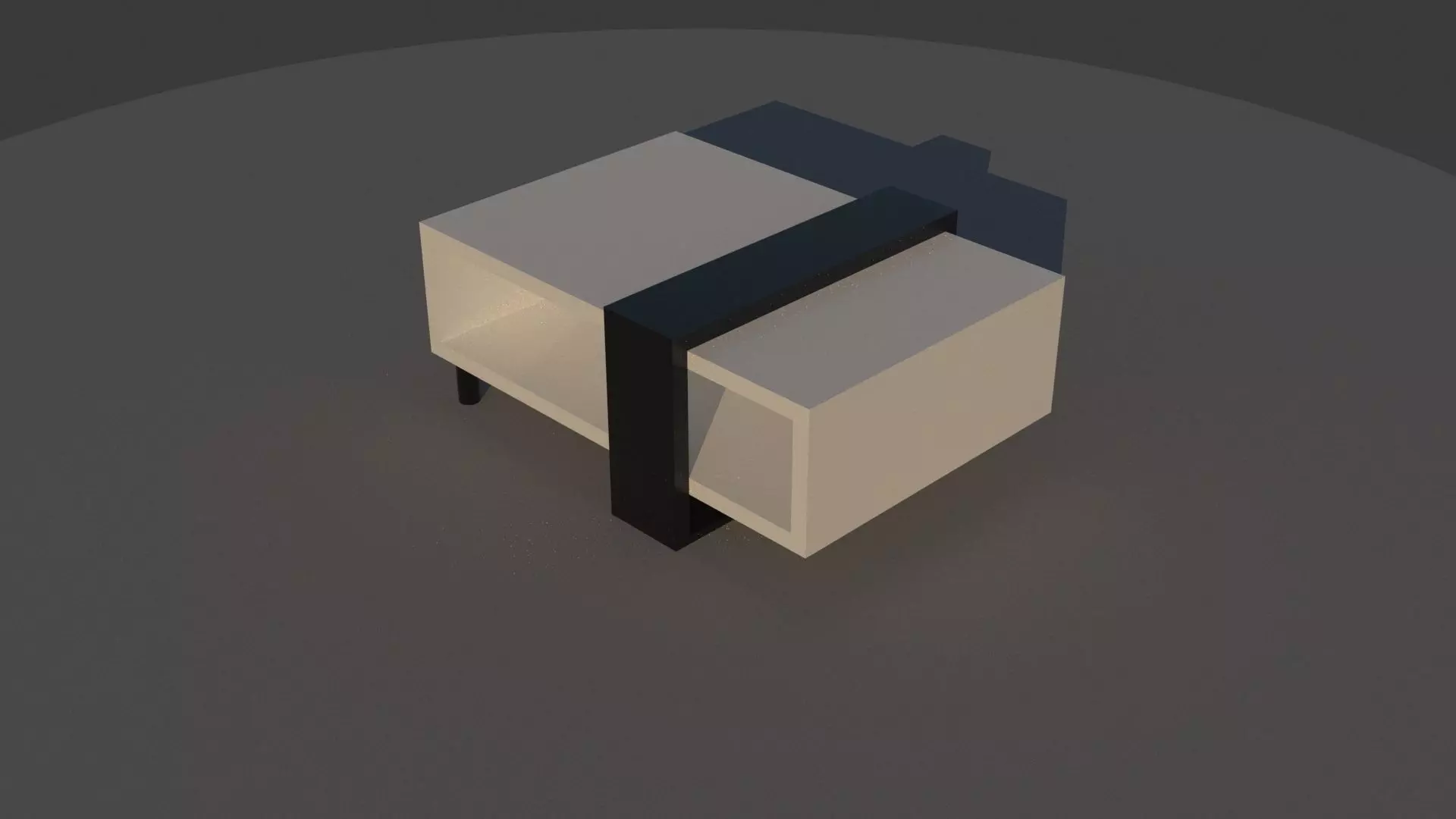 Table cube Low-poly 3D model