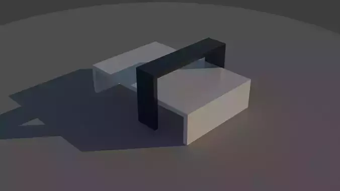 Table chair Low-poly 3D model