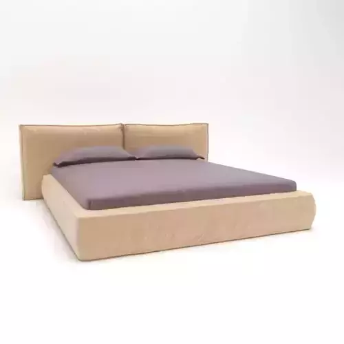 Bed made of leather