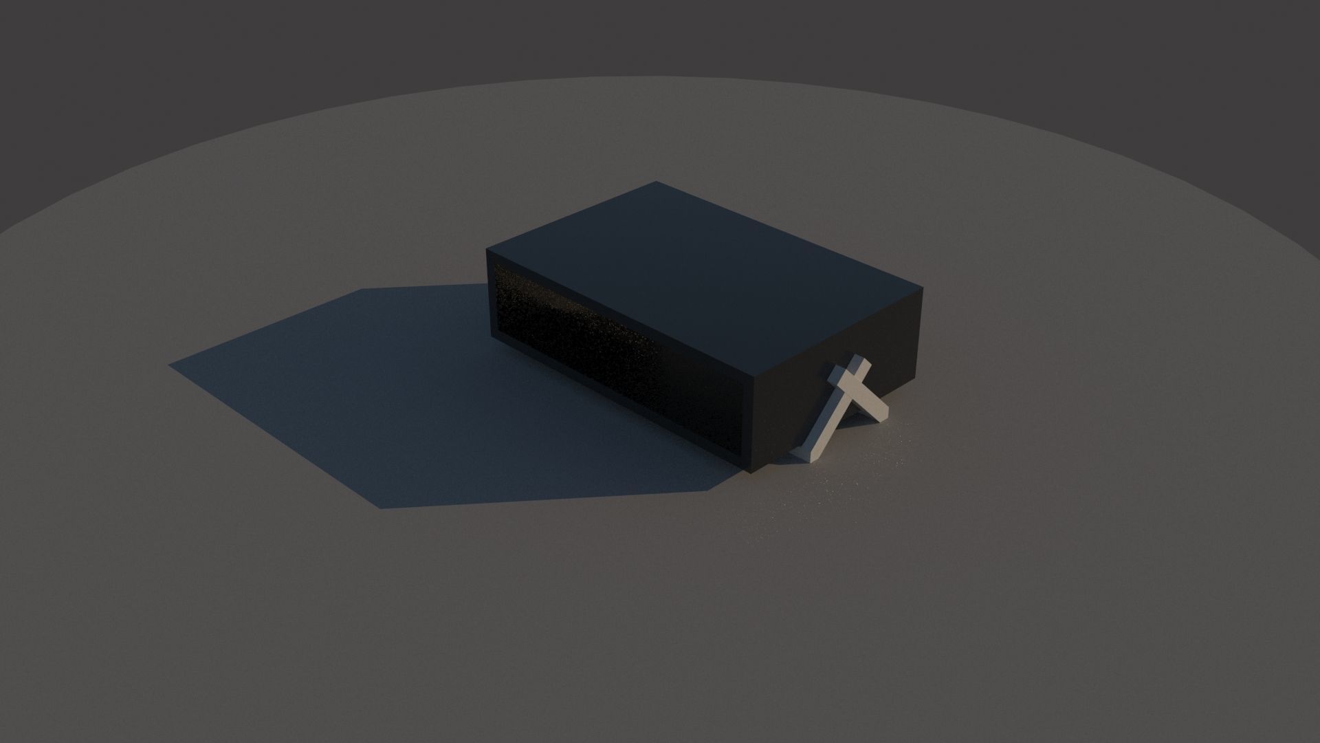 Table box Low-poly 3D model_1