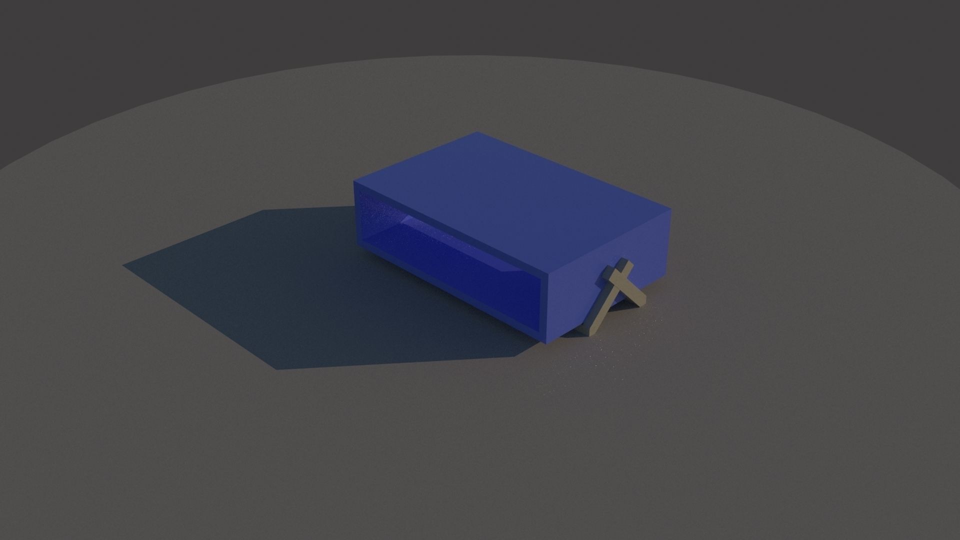 Table box Low-poly 3D model_2