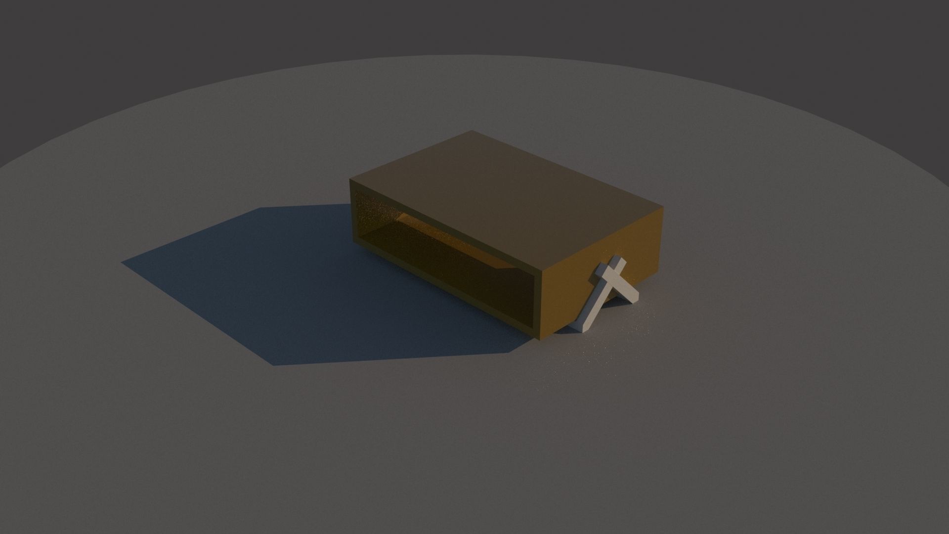 Table box Low-poly 3D model_3
