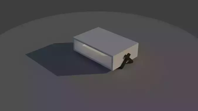 Table box Low-poly 3D model