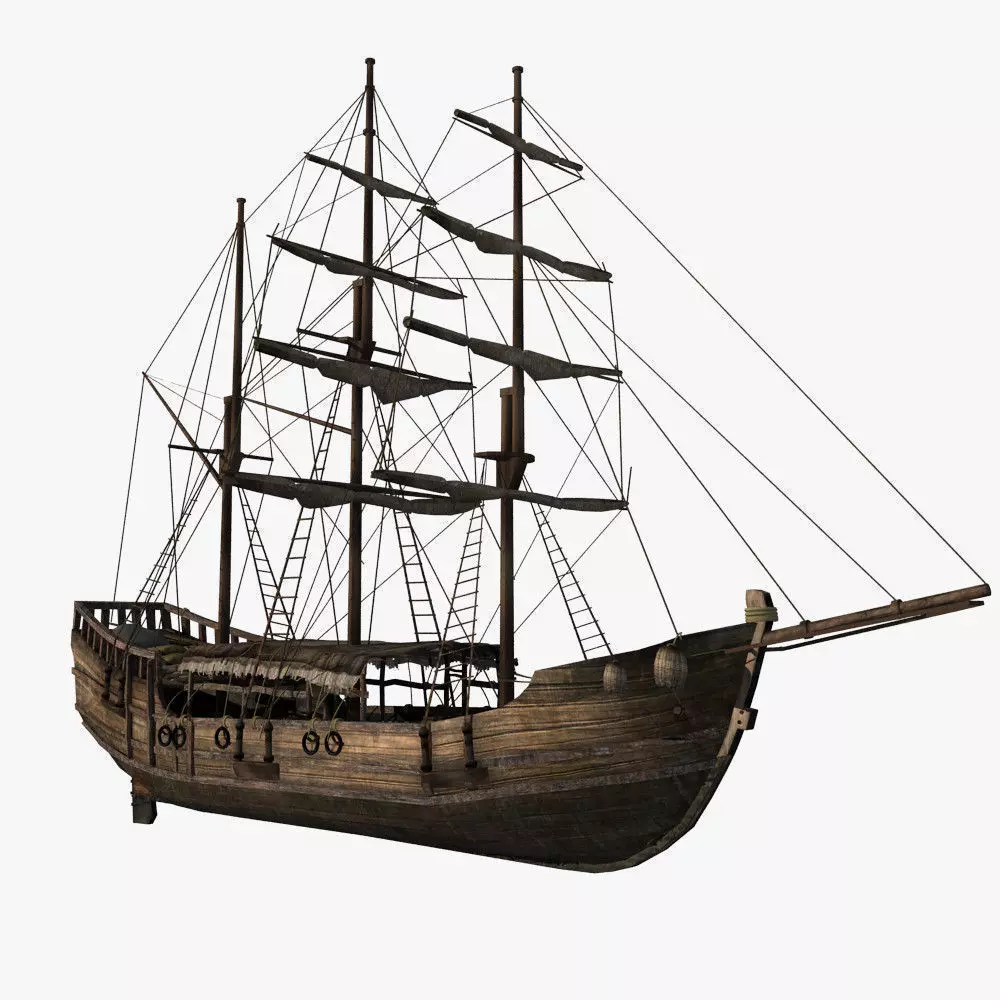 Chinese Old Ship 01 3D model