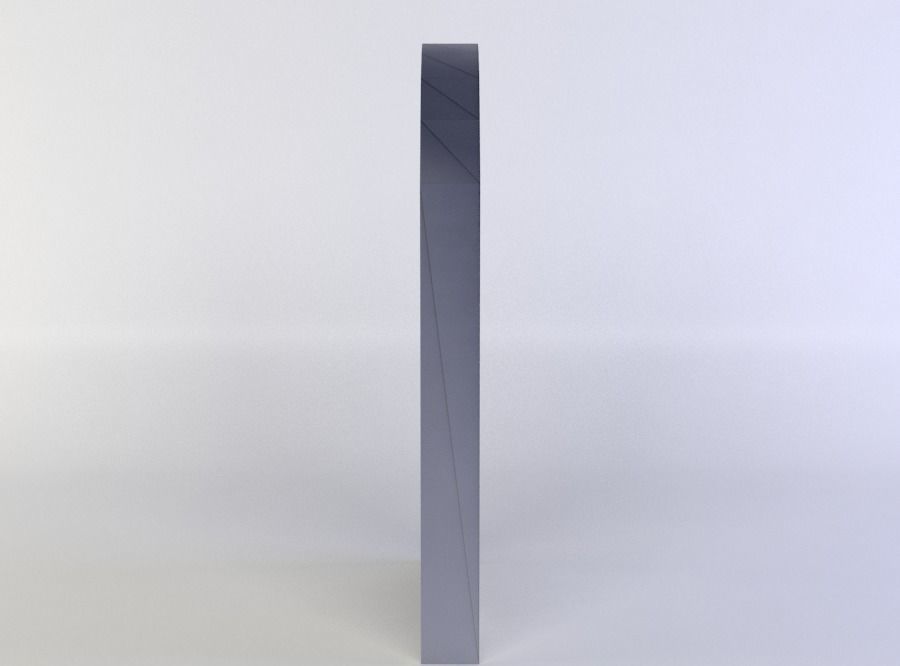 Window metal pole Low-poly 3D model_0