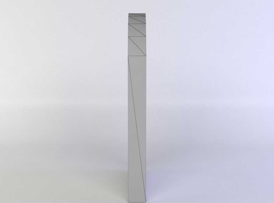Window metal pole Low-poly 3D model_3
