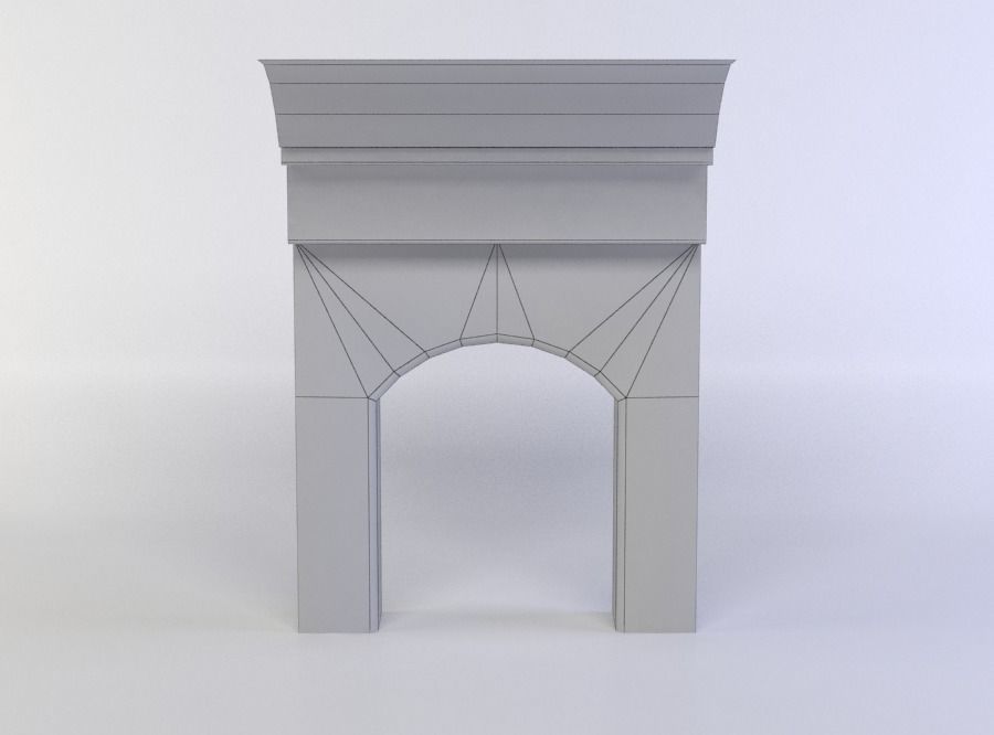Gates wall ceiling Low-poly 3D model_3