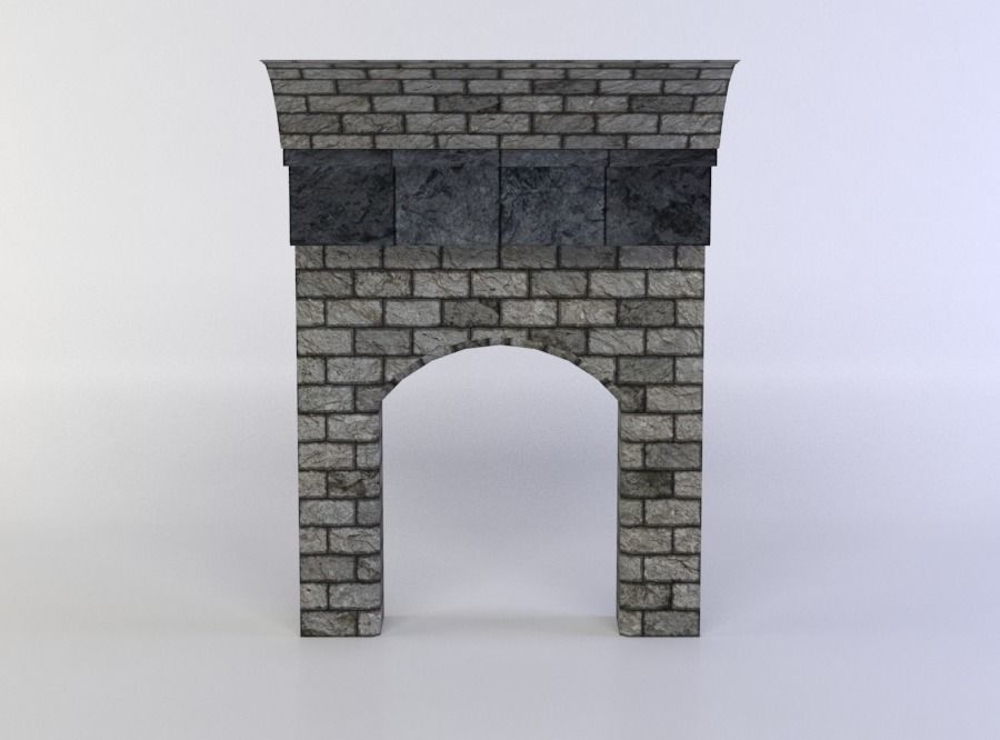 Gates wall ceiling Low-poly 3D model_0