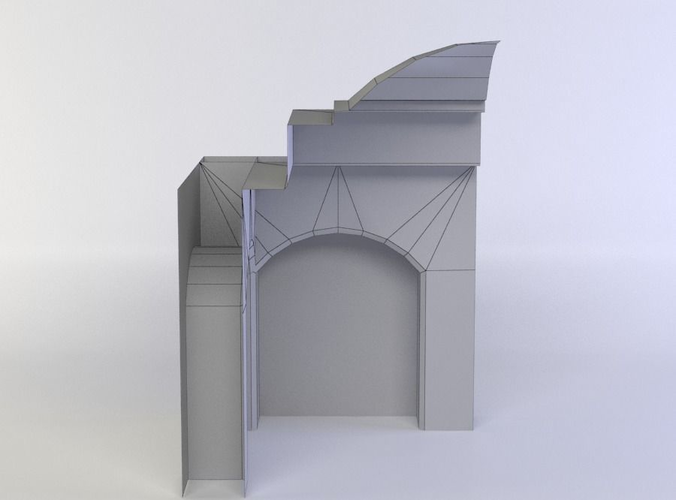 wallceilingcorner brick wall with dome on top