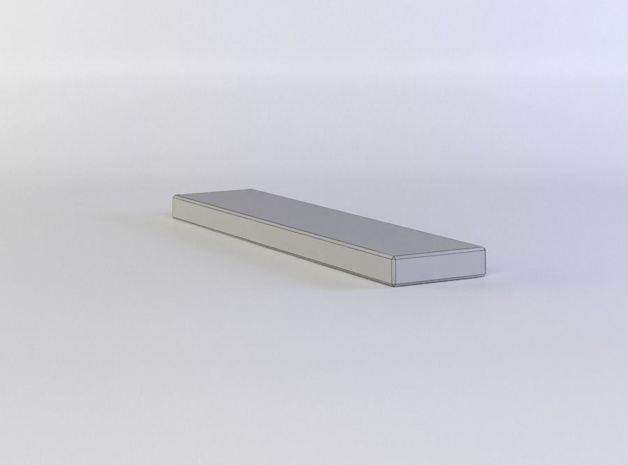 Small plank Low-poly 3D model_5