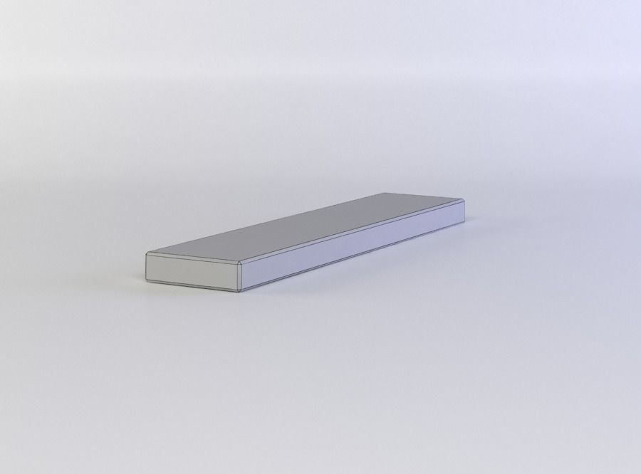 Small plank Low-poly 3D model_4