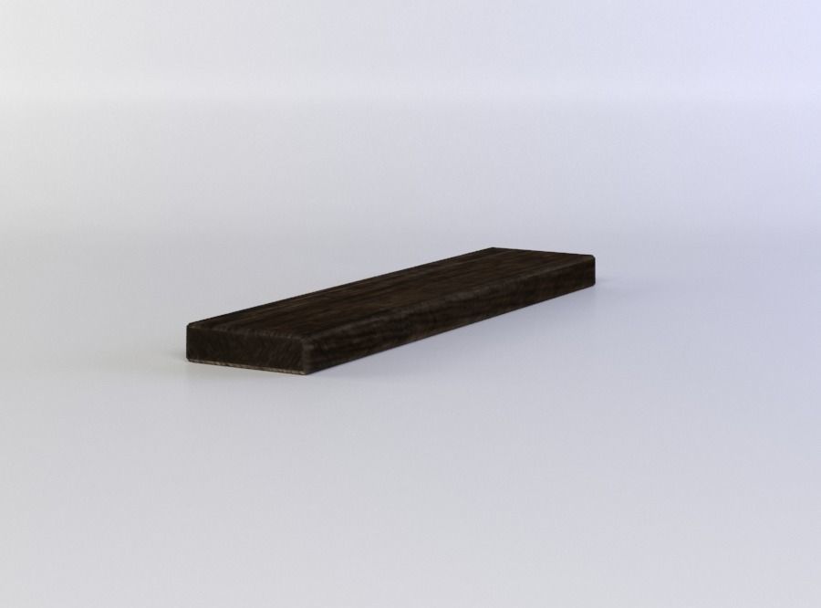 Small plank Low-poly 3D model_1