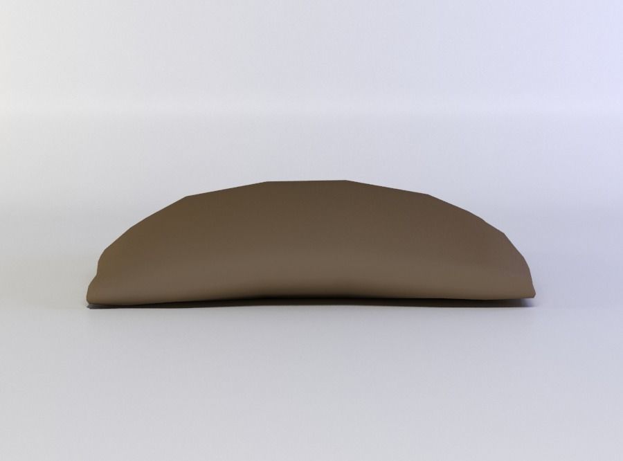 Pillow leather chair Low-poly 3D model_0