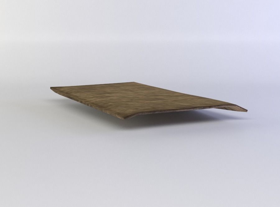 Blanket piece of wood Low-poly 3D model_2