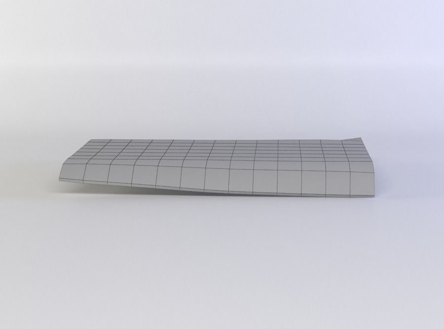 Blanket piece of wood Low-poly 3D model_3